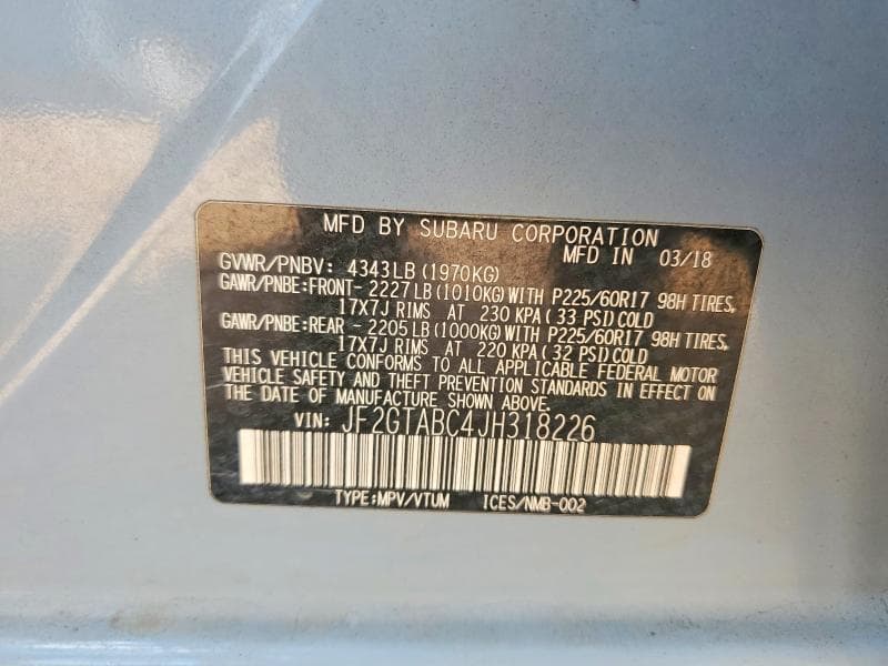 2018 SUBARU CROSSTREK PREMIUM 13