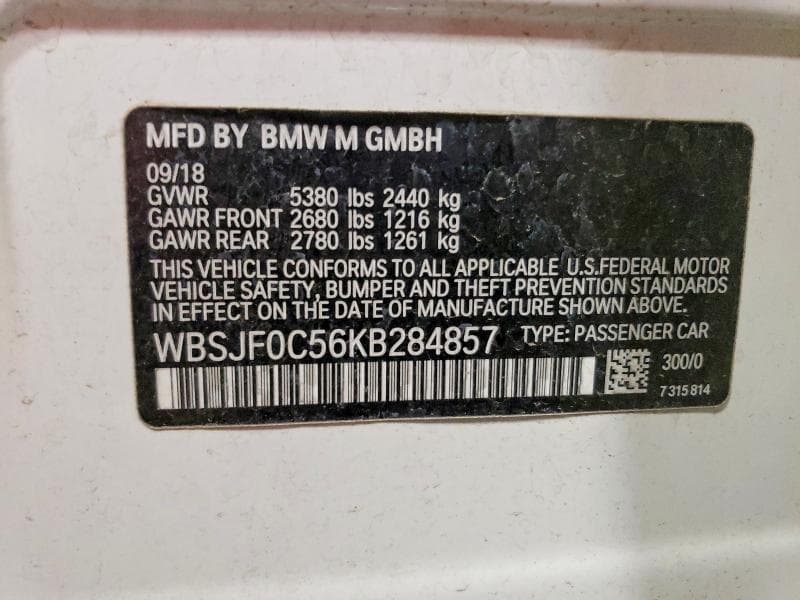 2019 BMW M5 12