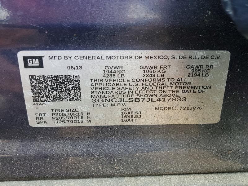2018 CHEVROLET TRAX 1LT 12