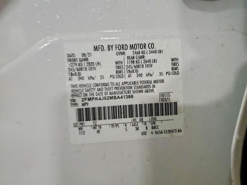2021 FORD EDGE SEL 12