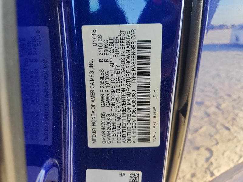2018 HONDA ACCORD SPORT 13