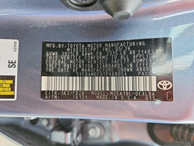 2026 TOYOTA COROLLA LE 13