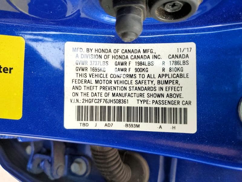 2018 HONDA CIVIC EX 12