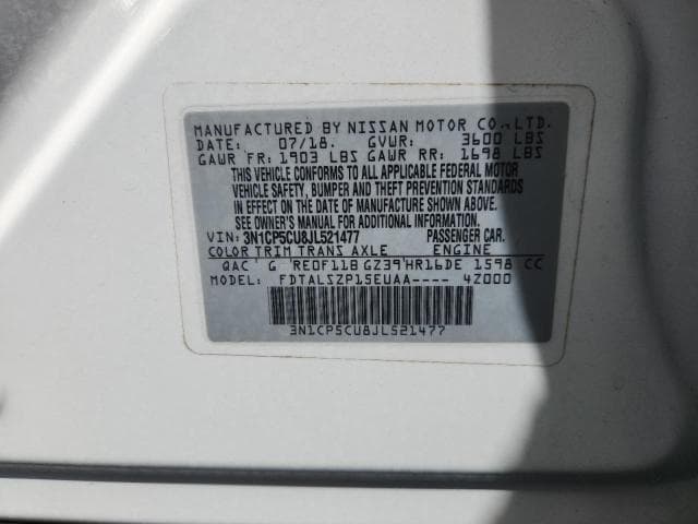 2018 NISSAN KICKS S 13