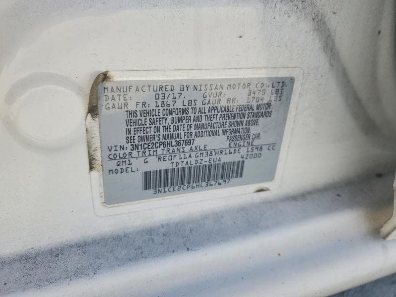 2017 NISSAN VERSA NOTE S PLUS 12