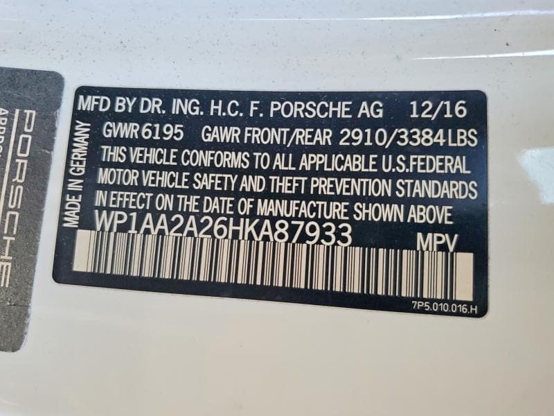2017 PORSCHE CAYENNE 14