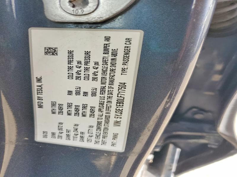 2020 TESLA MODEL 3 13