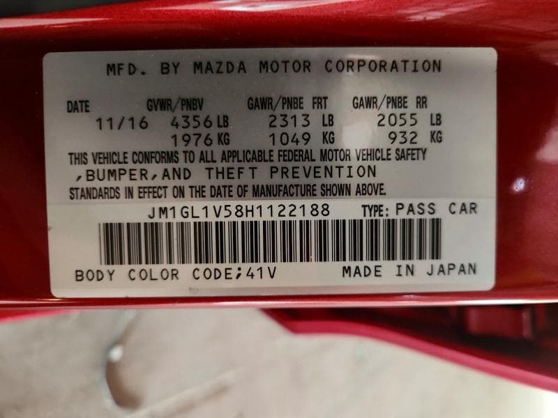 2017 MAZDA 6 TOURING 12