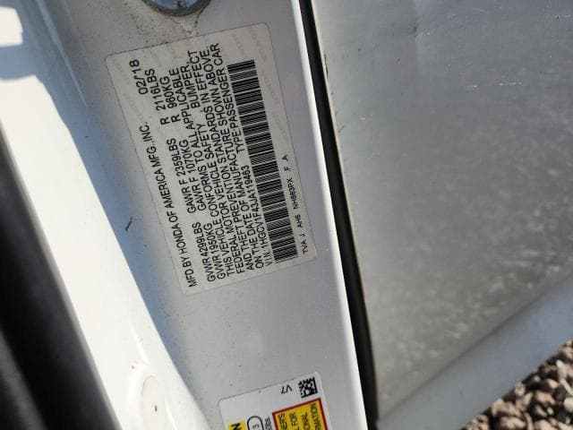 2018 HONDA ACCORD EX 12