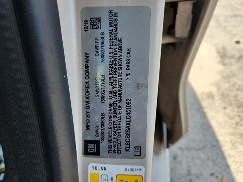 2020 CHEVROLET SPARK LS 12