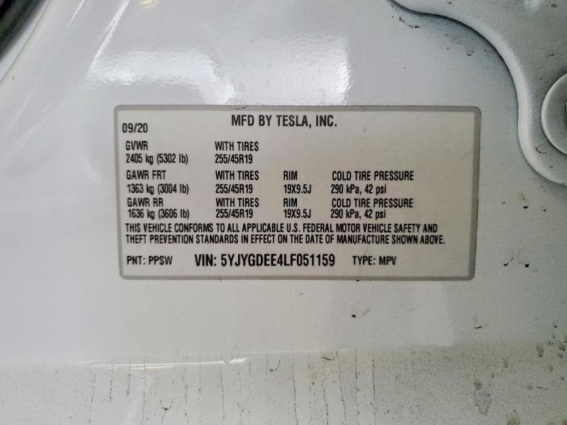2020 TESLA MODEL Y 14