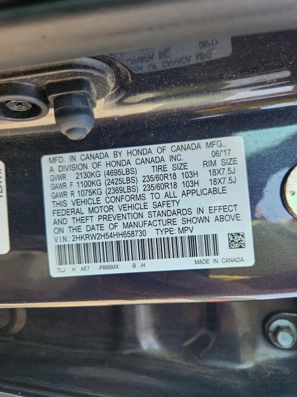 2017 HONDA CR-V EX 13