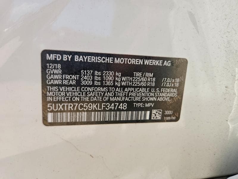 2019 BMW X3 SDRIVE30I 13