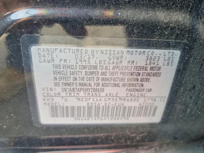 2017 NISSAN SENTRA SV 12