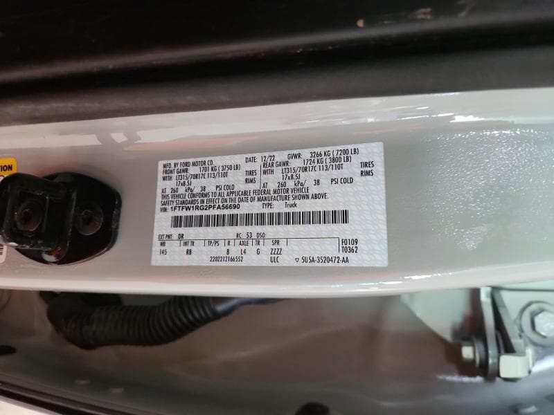 2023 FORD F150 RAPTOR 12