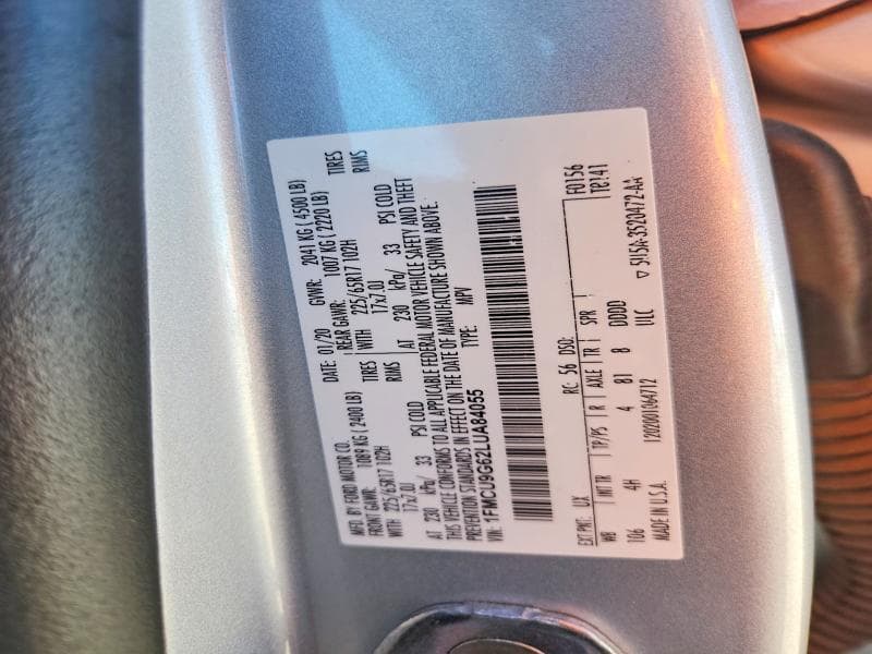 2020 FORD ESCAPE SE 12