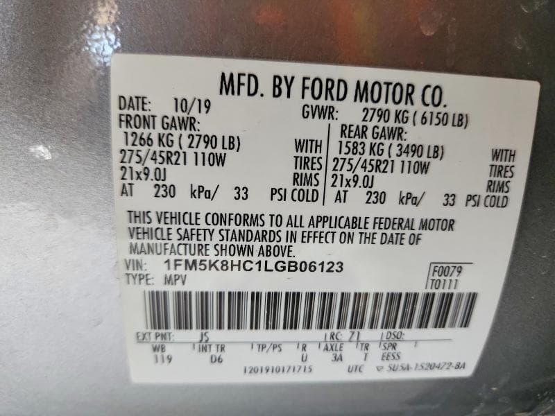 2020 FORD EXPLORER PLATINUM 12