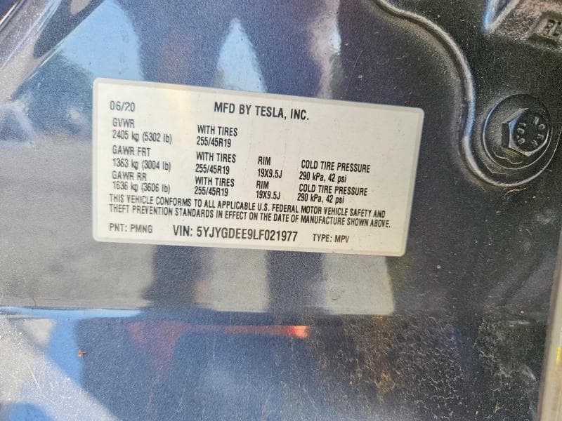 2020 TESLA MODEL Y 12