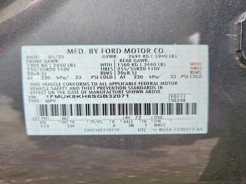 2025 FORD EXPLORER ST-LINE 14