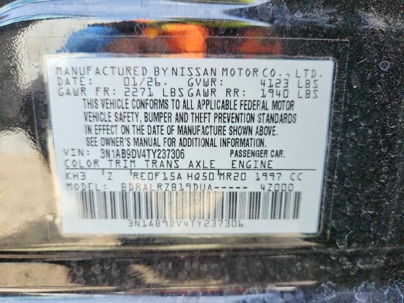 2026 NISSAN SENTRA SR 13