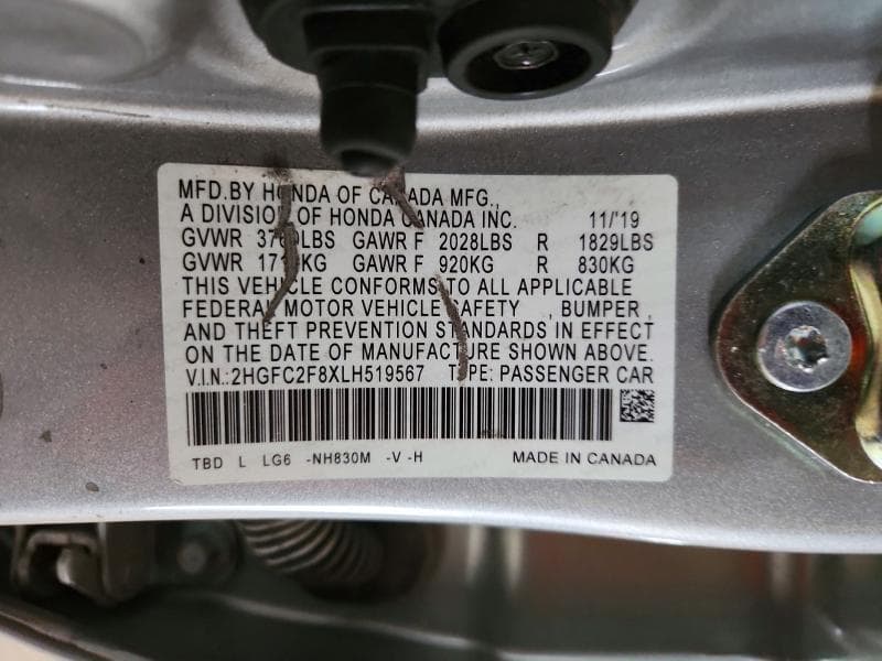 2020 HONDA CIVIC SPORT 12