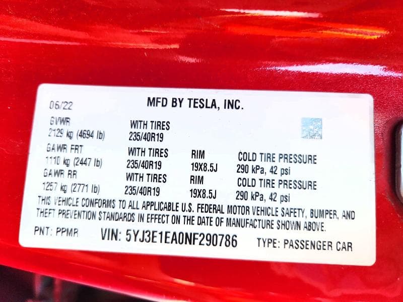 2022 TESLA MODEL 3 12