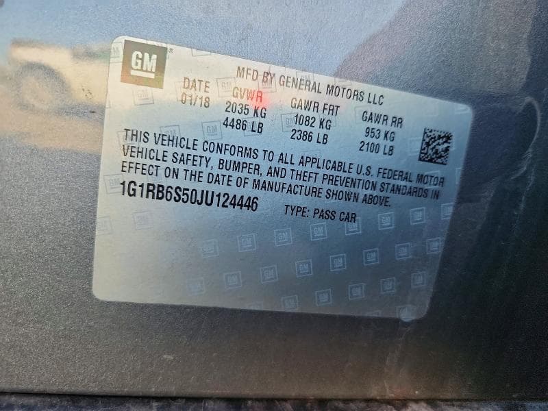 2018 CHEVROLET VOLT PREMIER 12