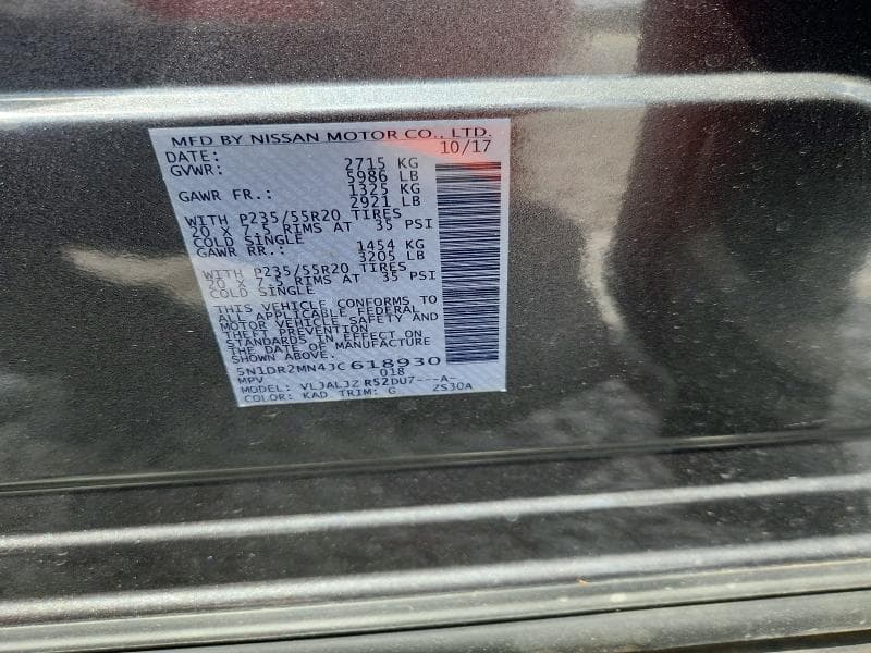 2018 NISSAN PATHFINDER PLATINUM 13