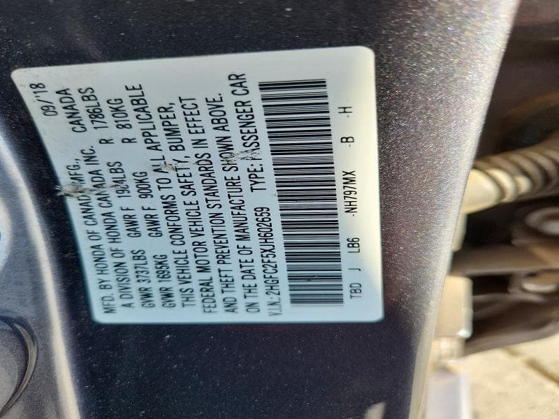 2018 HONDA CIVIC LX 13