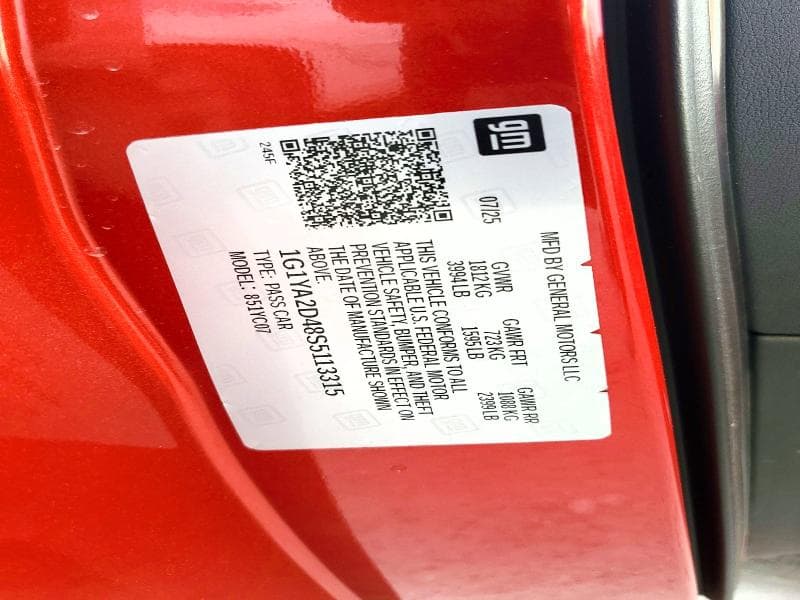 2025 CHEVROLET CORVETTE STINGRAY 1LT 12