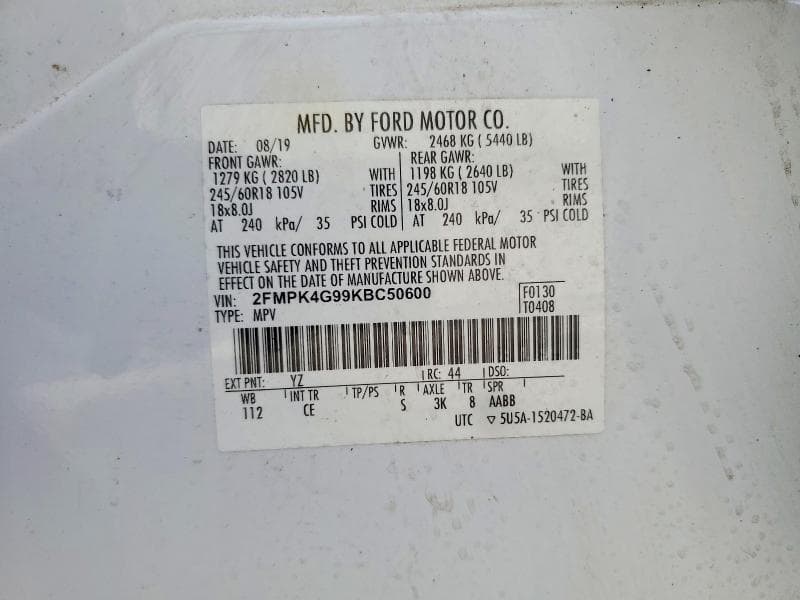 2019 FORD EDGE SE 13