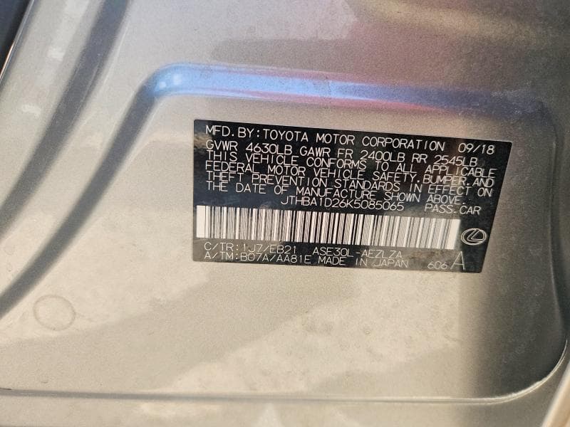 2019 LEXUS IS 300 12