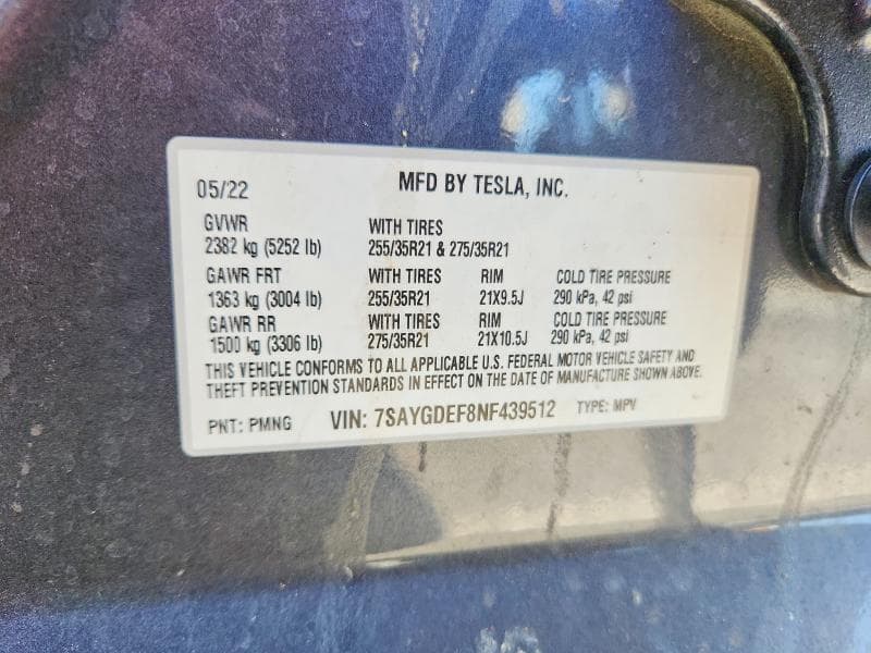 2022 TESLA MODEL Y 12