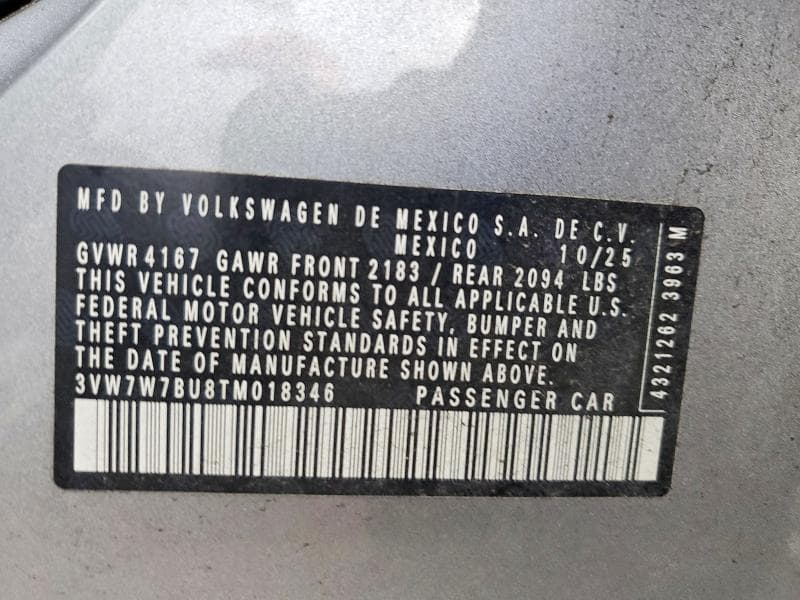 2026 VOLKSWAGEN JETTA SE 12