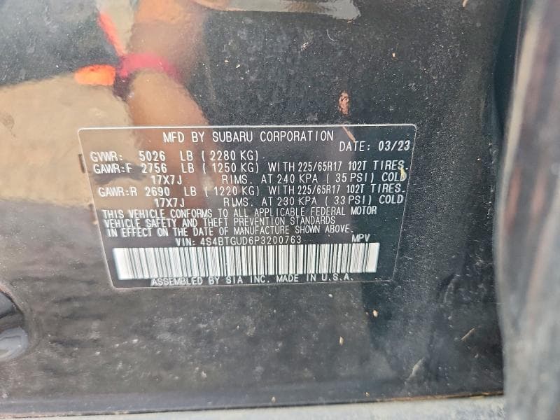 2023 SUBARU OUTBACK WILDERNESS 12