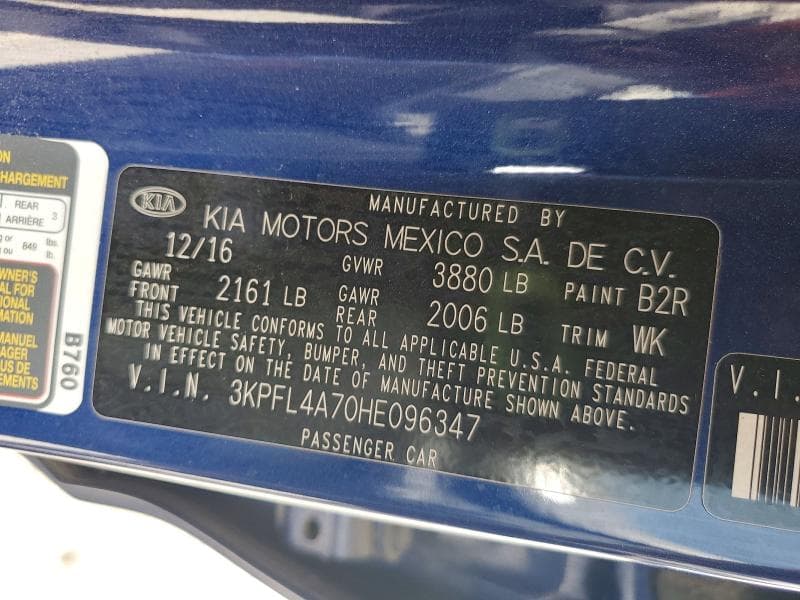 2017 KIA FORTE LX 12