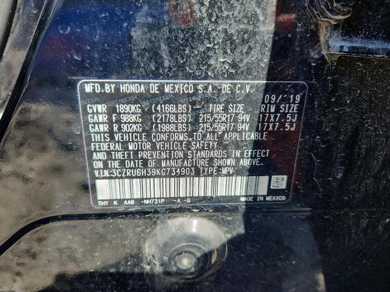 2019 HONDA HR-V LX 13