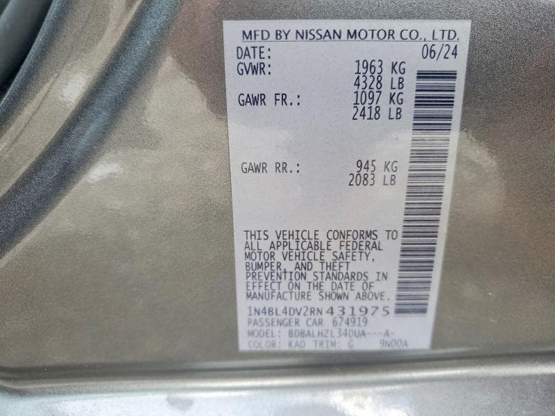 2024 NISSAN ALTIMA SV 13
