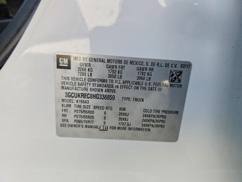 2017 CHEVROLET SILVERADO K1500 LT 12