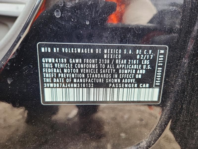 2017 VOLKSWAGEN JETTA SE 12