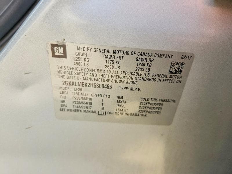 2017 GMC TERRAIN SLE 13