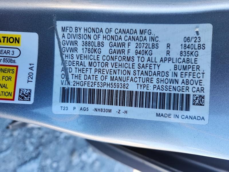 2023 HONDA CIVIC SPORT 12