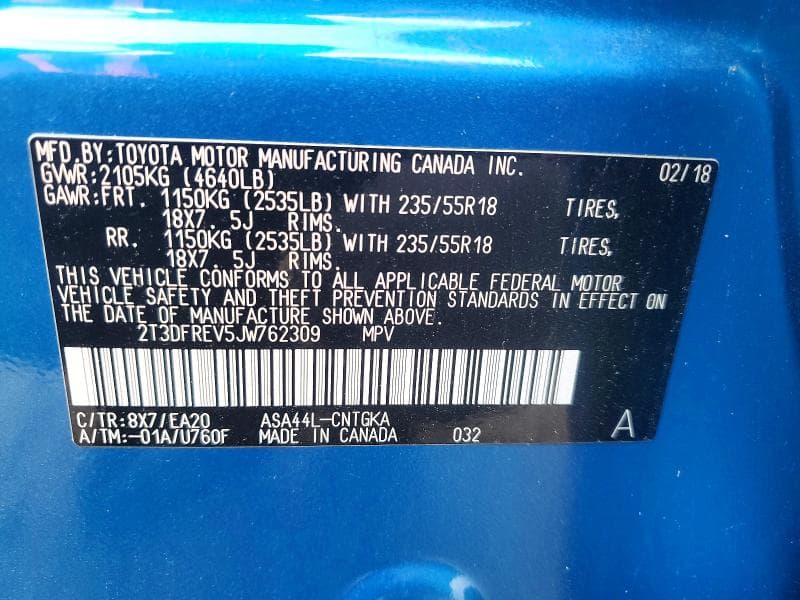 2018 TOYOTA RAV4 LIMITED 13