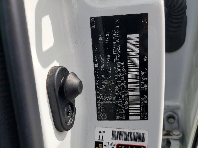 2020 TOYOTA HIGHLANDER XLE 13