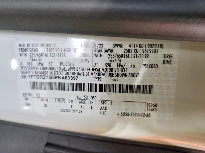 2023 FORD TRANSIT T-250 13