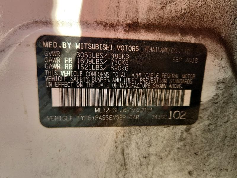 2019 MITSUBISHI MIRAGE G4 ES 12