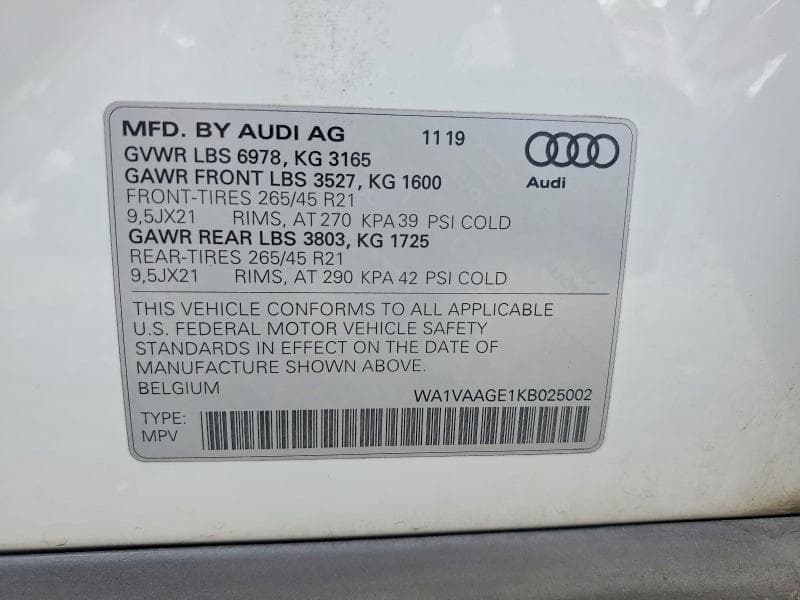 2019 AUDI E-TRON PRESTIGE 14