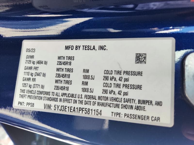 2023 TESLA MODEL 3 12
