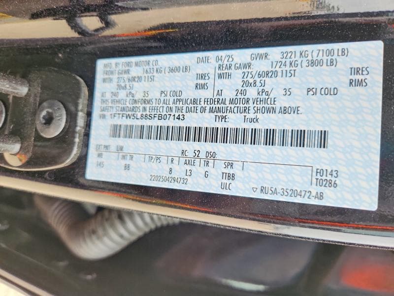 2025 FORD F150 LARIAT 12