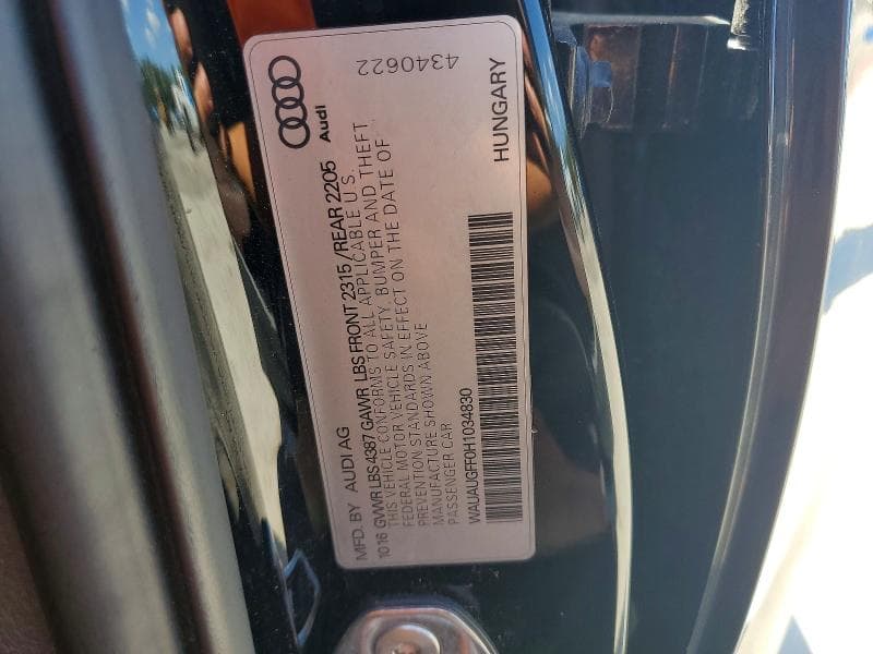 2017 AUDI A3 PREMIUM 12